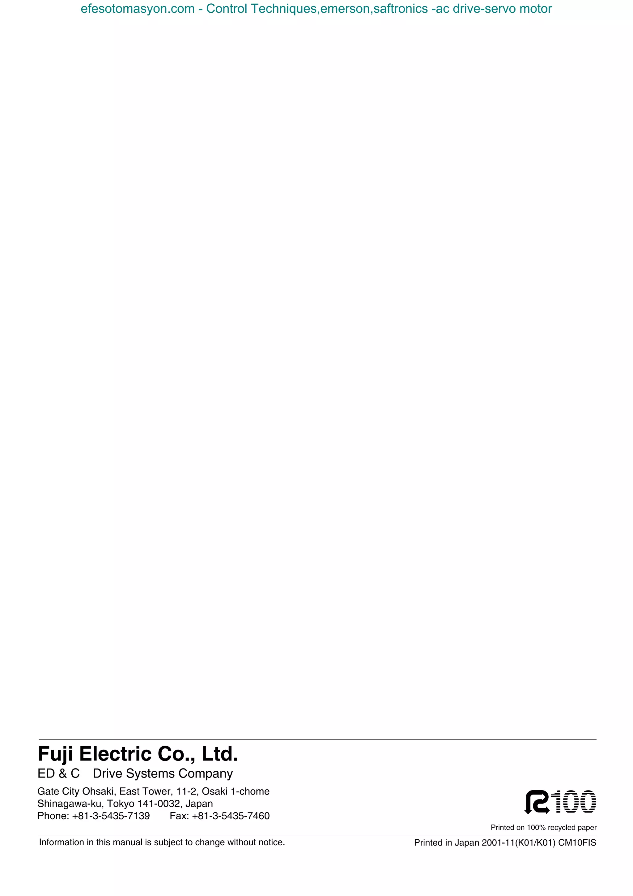 efesotomasyon.com - Control Techniques,emerson,saftronics -ac drive-servo motor
 