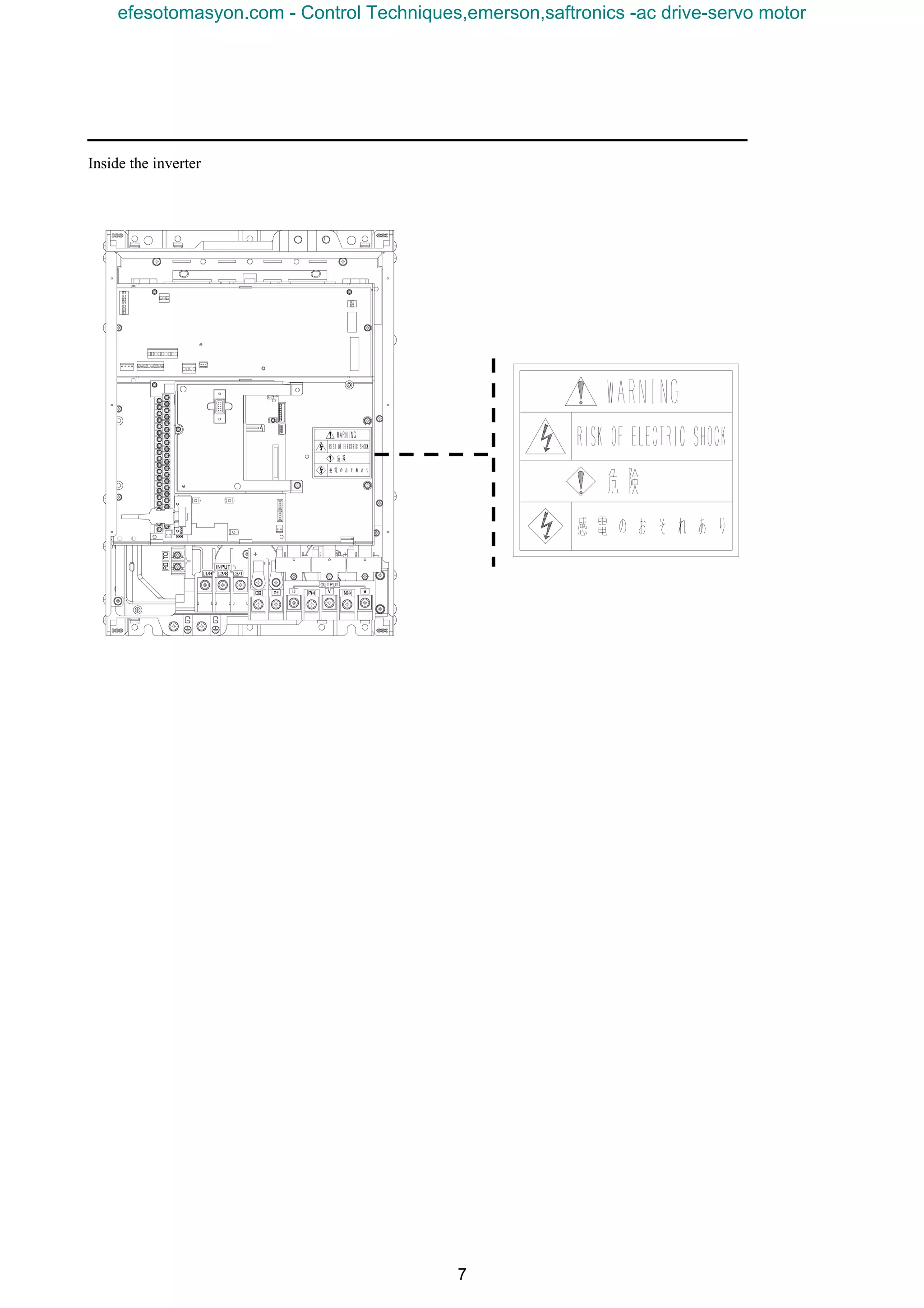 7
Inside the inverter
efesotomasyon.com - Control Techniques,emerson,saftronics -ac drive-servo motor
 