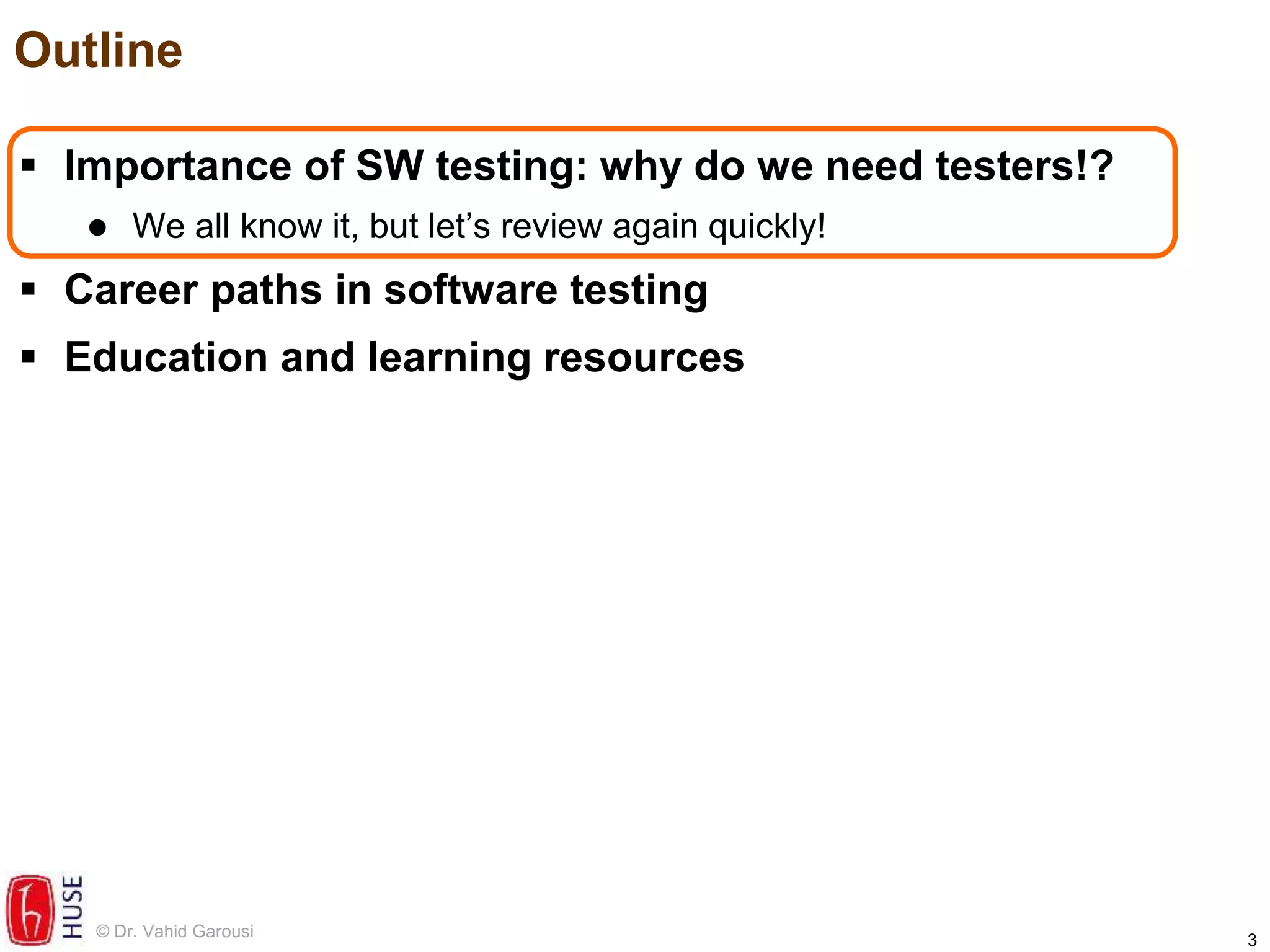 Career paths, training and learning resources in software test ...