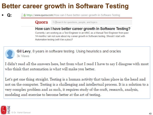 Career paths, training and learning resources in software test ...
