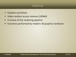 04. The Rendering Pipeline | PDF