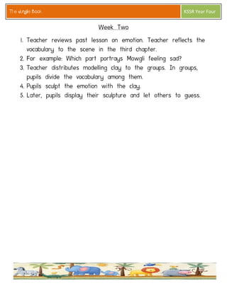 The Jungle Book 
KSSR Year Four 
 