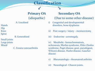 Osteoarthritis general | PPTX
