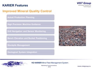 KARIER Features Improved Mineral Quality Control 