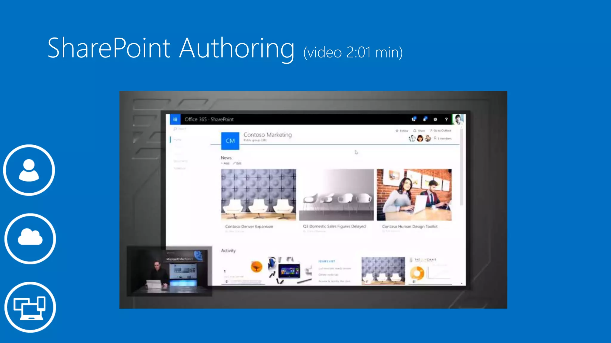 SharePoint Authoring (video 2:01 min)
 
