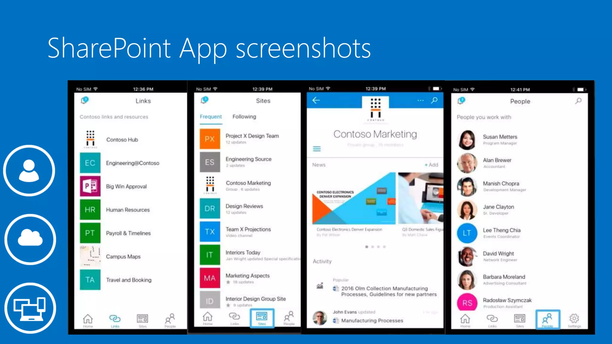 SharePoint App screenshots
 
