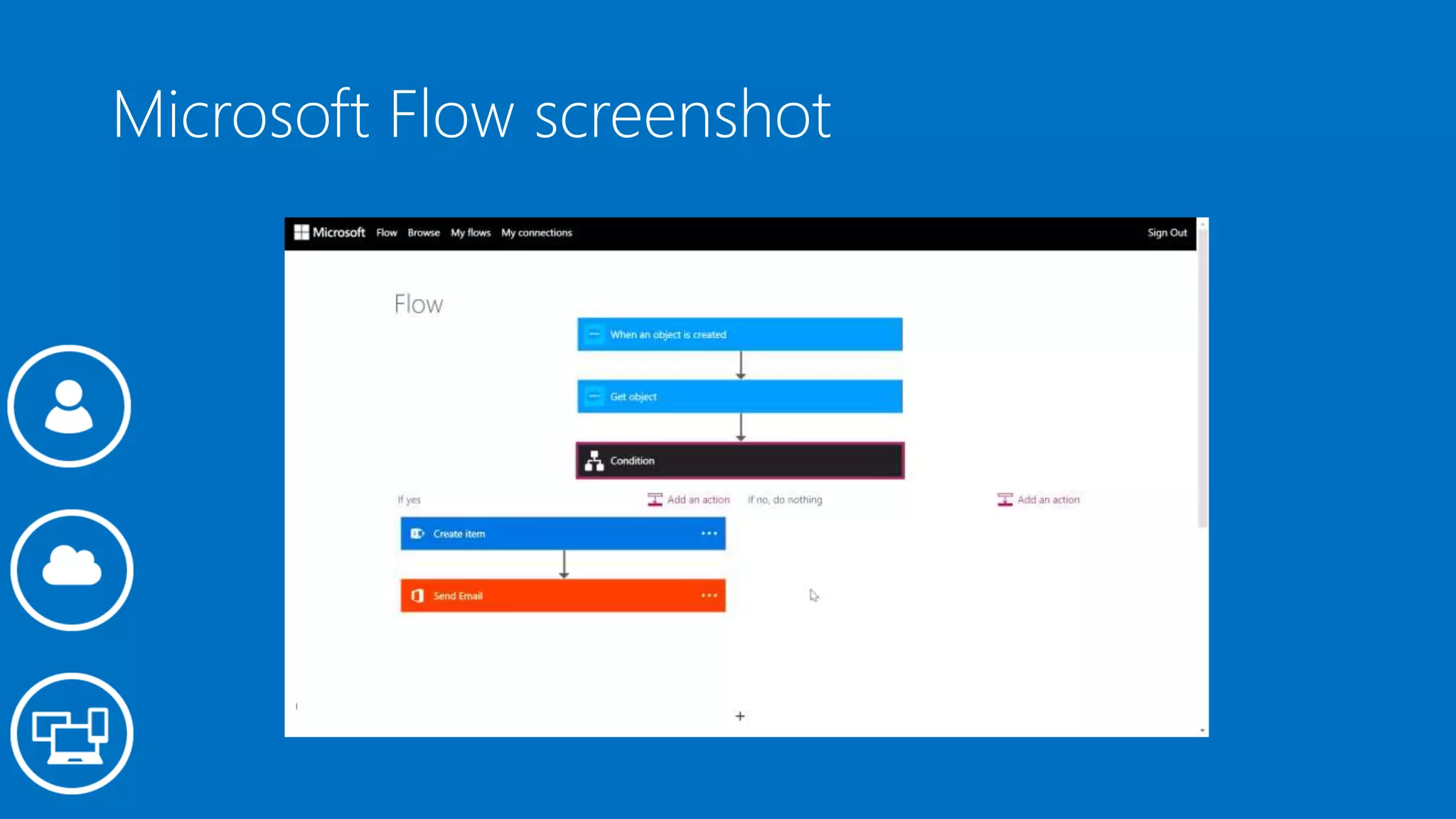 Microsoft Flow screenshot
 