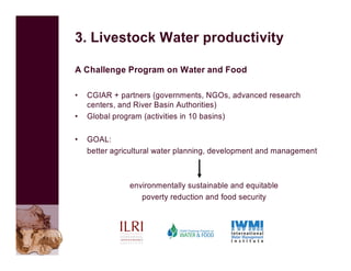 The use of VGT4AFRICA products—Some CGIAR examples