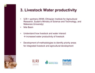 The use of VGT4AFRICA products—Some CGIAR examples