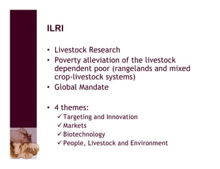 The use of VGT4AFRICA products—Some CGIAR examples