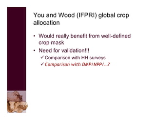 The use of VGT4AFRICA products—Some CGIAR examples