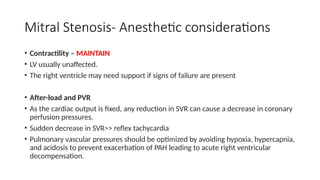 Anesthetic consideration in valvular heart disease.pptx