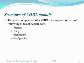 VHDL-Behavioral-Programs-Structure of VHDL | PPT