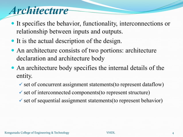 VHDL-Behavioral-Programs-Structure of VHDL | PDF