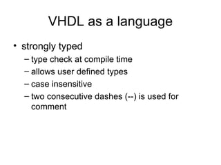 introduction to VHDL basics.ppt. embedded systems | PPT