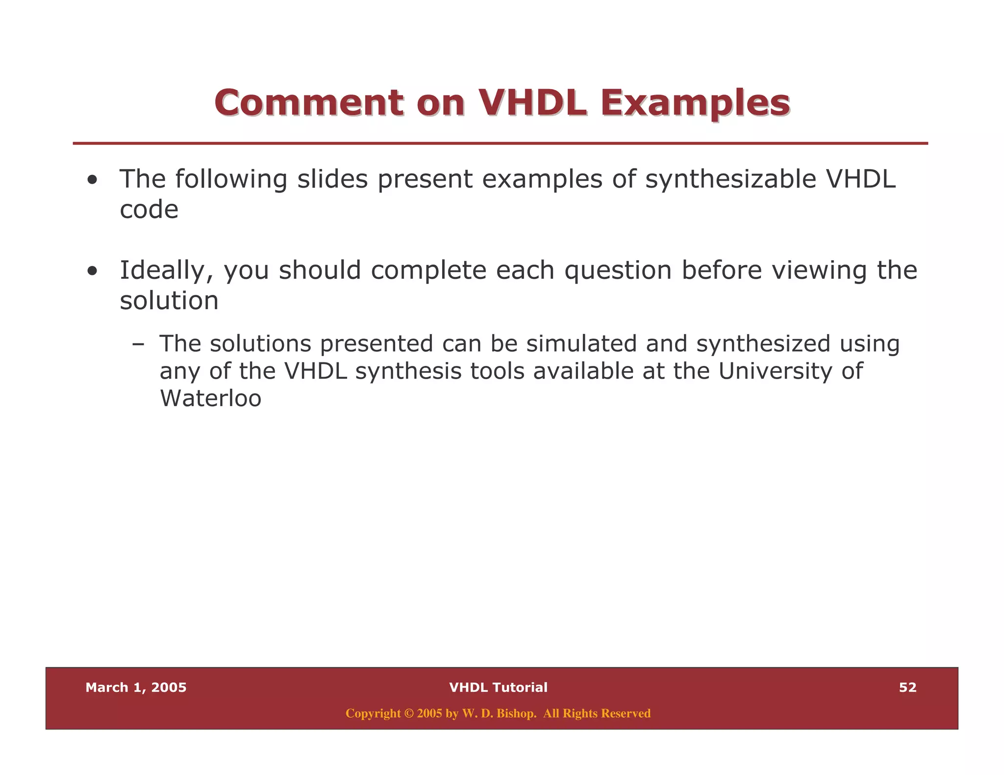 Copyright © 2005 by W. D. Bishop. All Rights Reserved
/ " " 28/ " " 28
% & / )
% - 0 &
' )
!
 