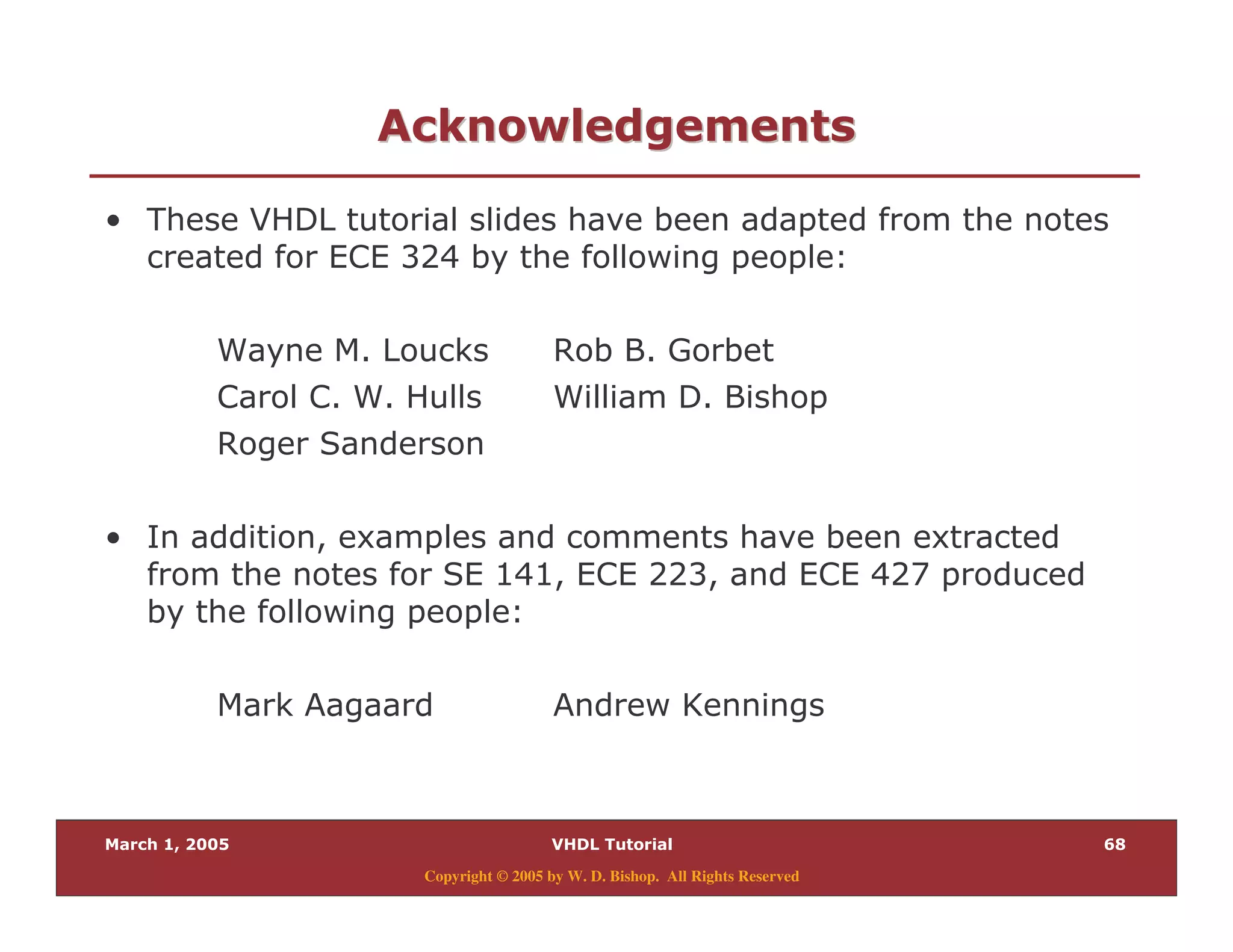 (-
Copyright © 2005 by W. D. Bishop. All Rights Reserved
7 ;" , "7 ;" , "
%
:;C & $
! " , ? >"=
"!" ! ">
? (
% - / /
( 3C3- ;;:- C;5
& $
,. . & H
 