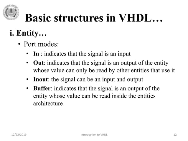 Introduction to VHDL | PPT