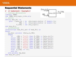 Vhdl Example Statement VHDL course | PDF