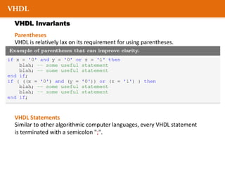 Vhdl Example Statement VHDL course | PDF