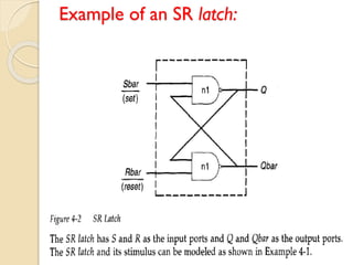 Example of an SR latch:
 