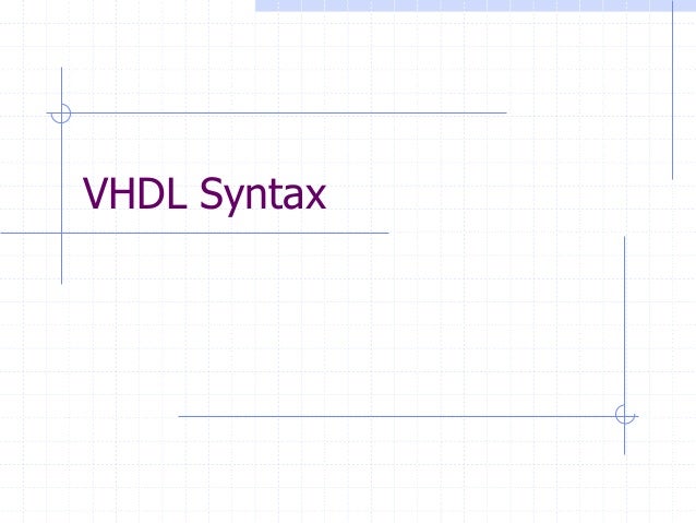 Vhdl introduction