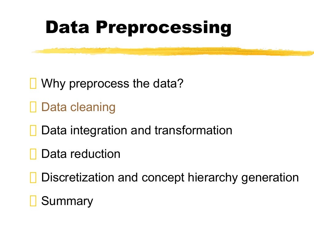 Data preparation