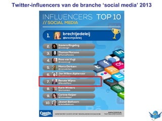 Twitter-influencers van de branche ‘social media’ 2013

 