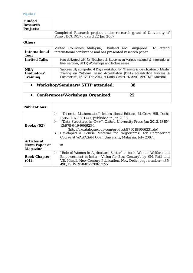 Curriculum vitae for teaching position image