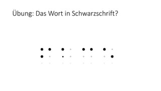 Übung: Das Wort in Schwarzschrift?
 