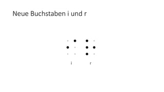 Neue Buchstaben i und r
 