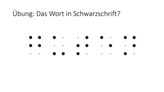 Übung: Das Wort in Schwarzschrift?
 
