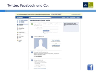 Twitter, Facebook und Co.Sicher in sozialen Netzwerke!So wenig persönliche Daten wie möglich angeben