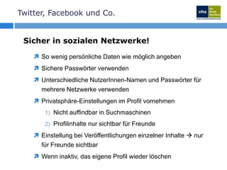Twitter, Facebook und Co.In den nächsten 180min ...Was ist Web2.0?