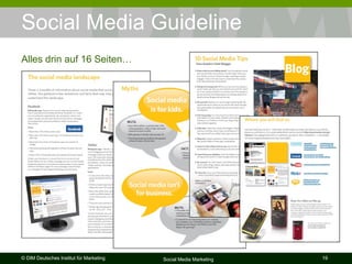 Social Media Guideline Alles drin auf 16 Seiten… 