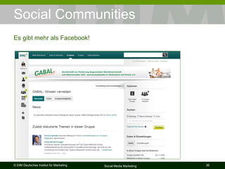 Social Communities Es gibt mehr als Facebook!  
