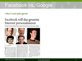 Facebook vs. Google I like it und teile gerne! 