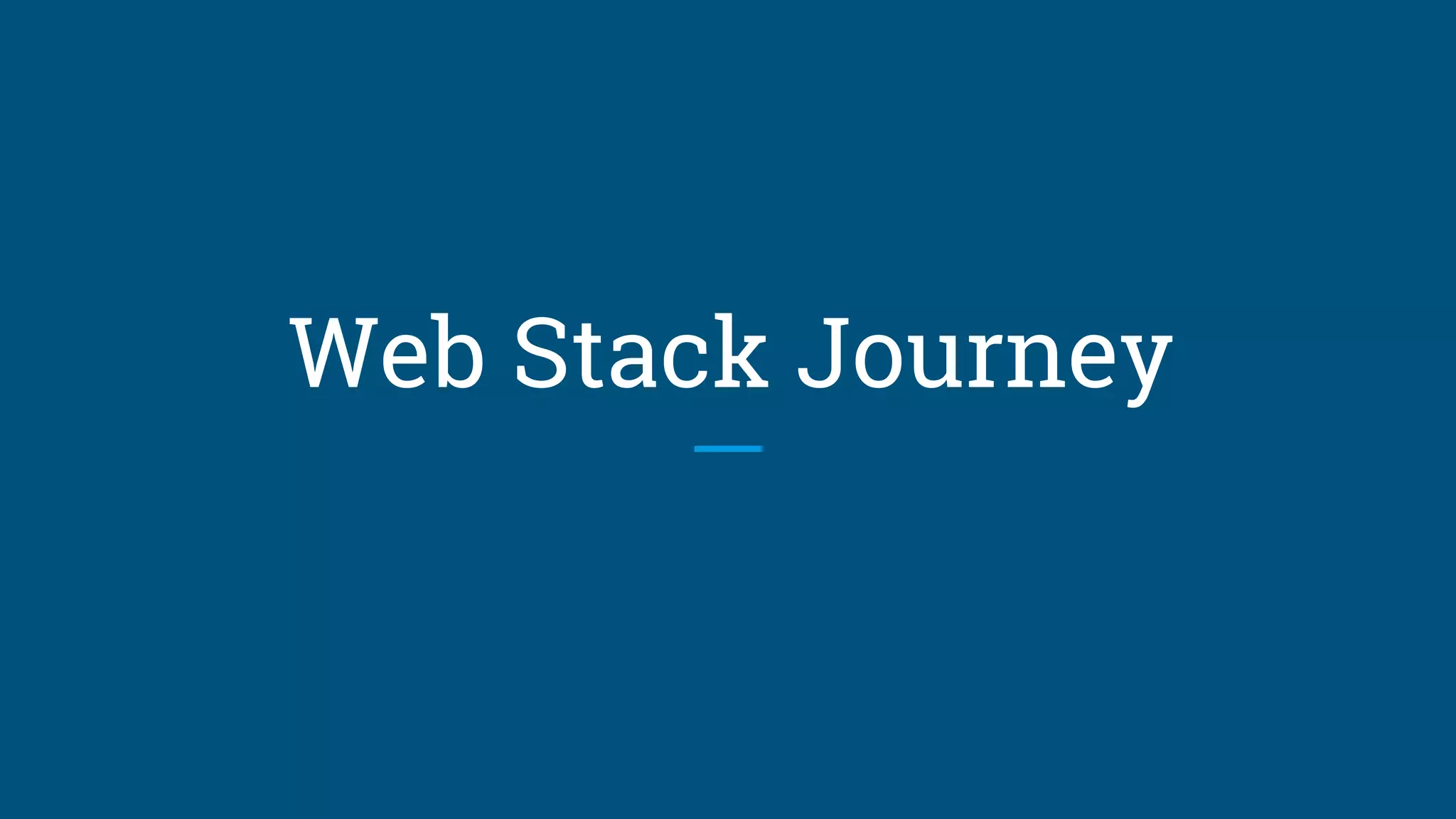 Web Stack Journey
 