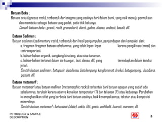 Comprehensive Guide to Petrology and Sample Description in Geology | PPT