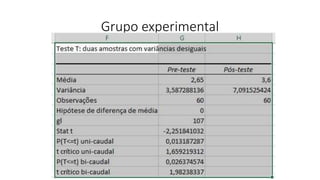 Grupo experimental
 