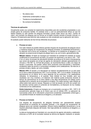 VI. La industria textil y su control de calidad | PDF