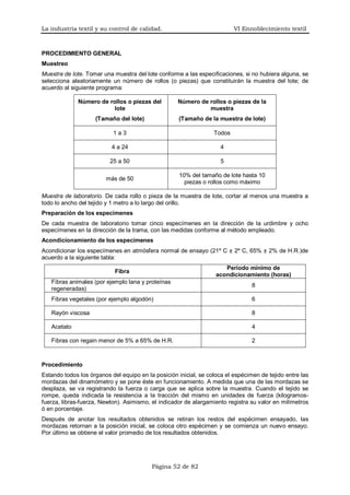 VI. La industria textil y su control de calidad | PDF