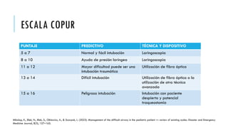 Copur Score VIA AÉREA DIFÍCIL EN EL PACIENTE PEDIATRICO.pptx