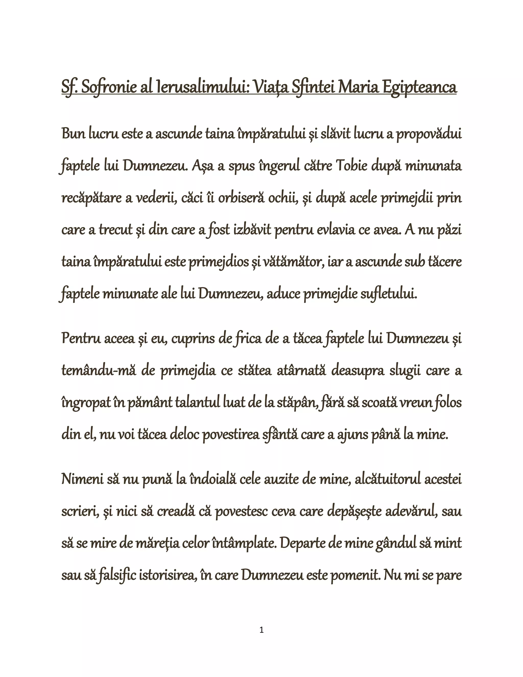 Viața Sf Maria Egipteanca docx Viața Sf Maria Egipteanca docx