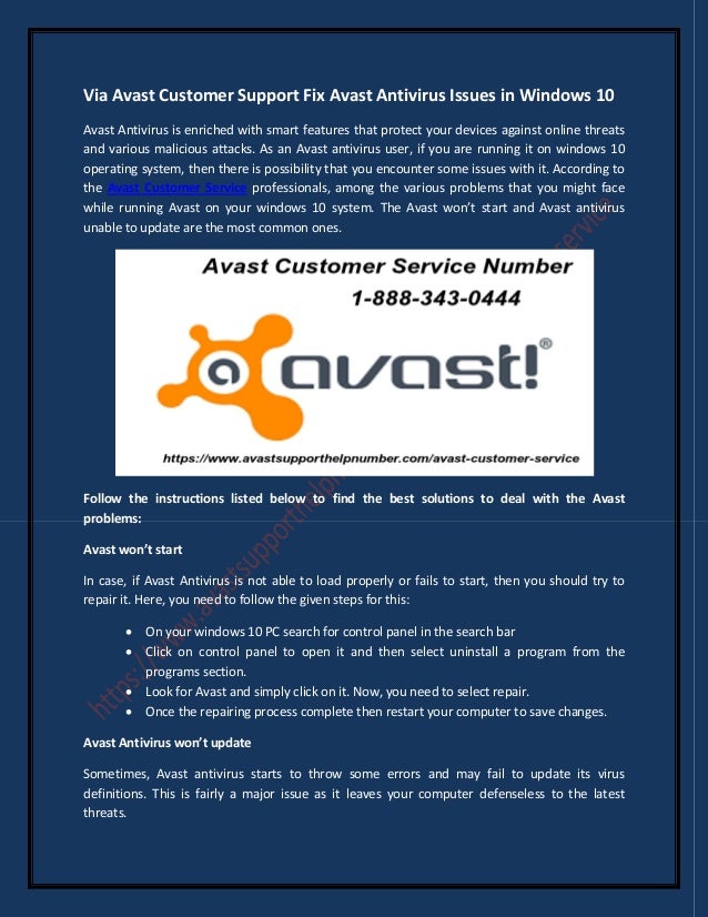 avast will not update virus definitions
