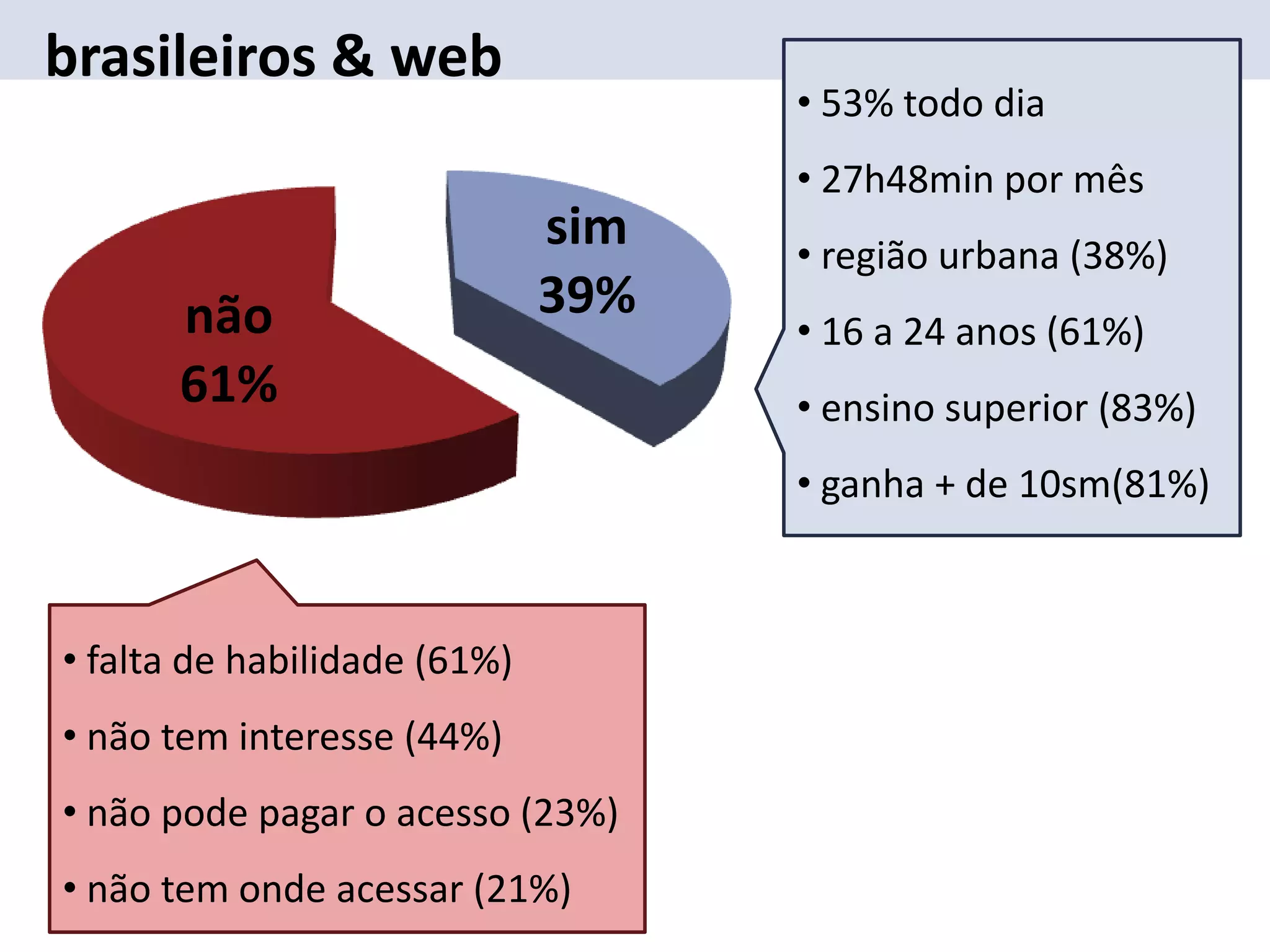 brasileiros & web 53% todo dia