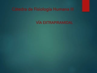 Cátedra de Fisiología Humana III
VÍA EXTRAPIRAMIDAL
 