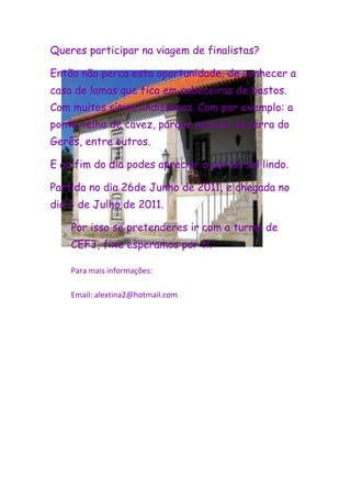 Viagem de finalistas