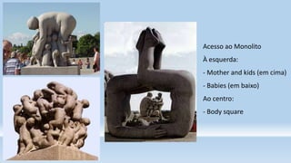 Acesso ao Monolito
À esquerda:
- Mother and kids (em cima)
- Babies (em baixo)
Ao centro:
- Body square
 