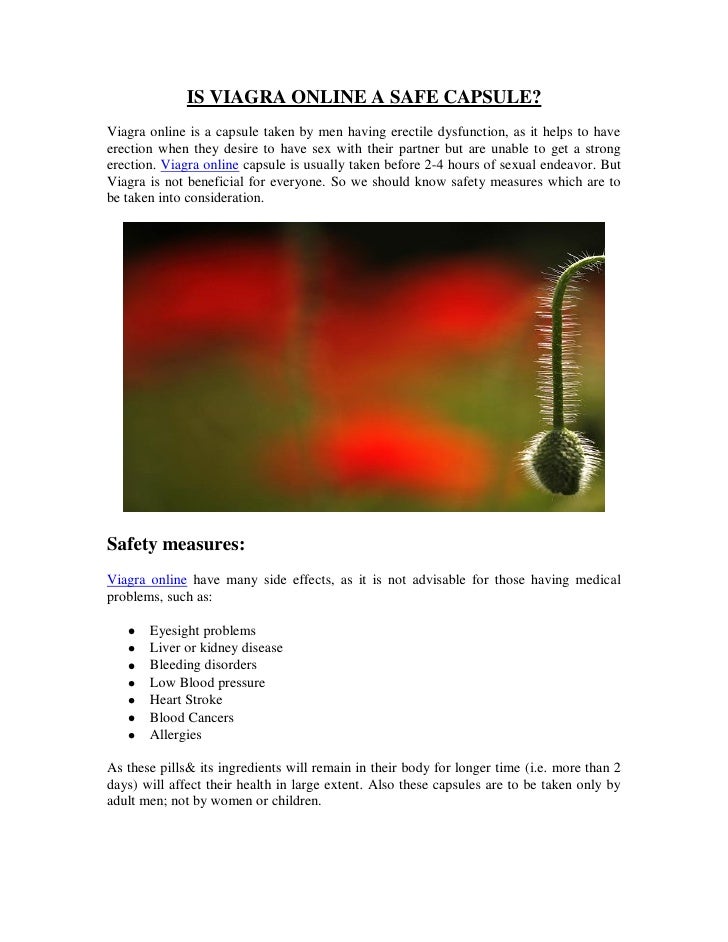 Safe Viagra Online